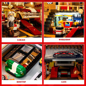 Lumibricks Street MOD Garage tool set and graffiti props for realism