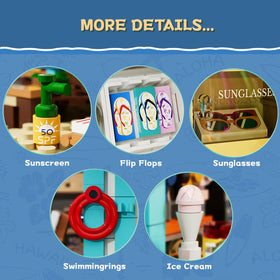 Lumibricks Surf Shop Coast Club surfboard module enables independent display.