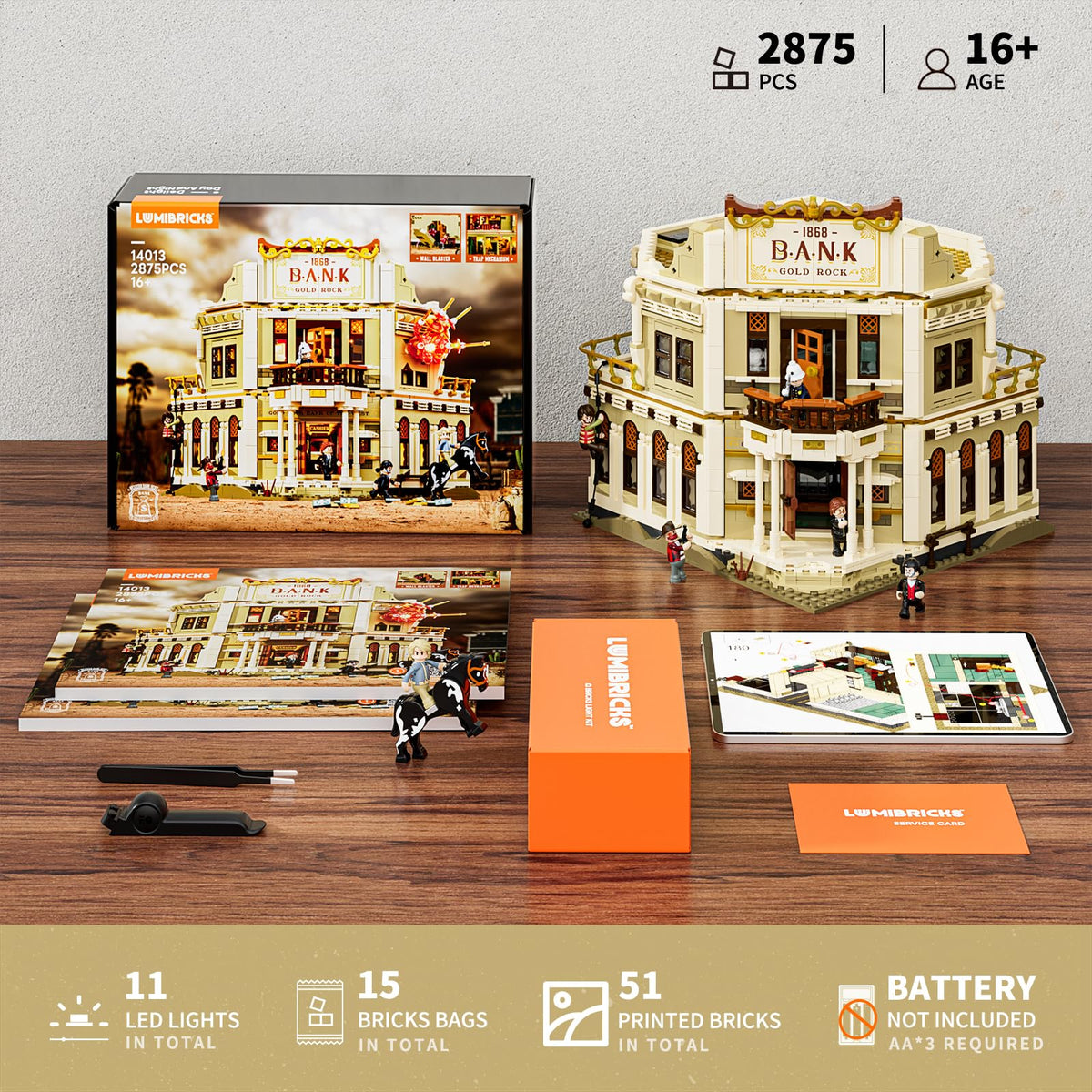 Lumibricks trapdoor-showdown enables staged frontier battles with action-ready compartments.