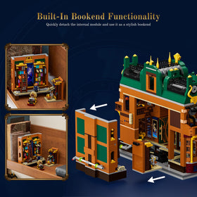 Lumibricks Victorian facade illuminated with glass window lighting