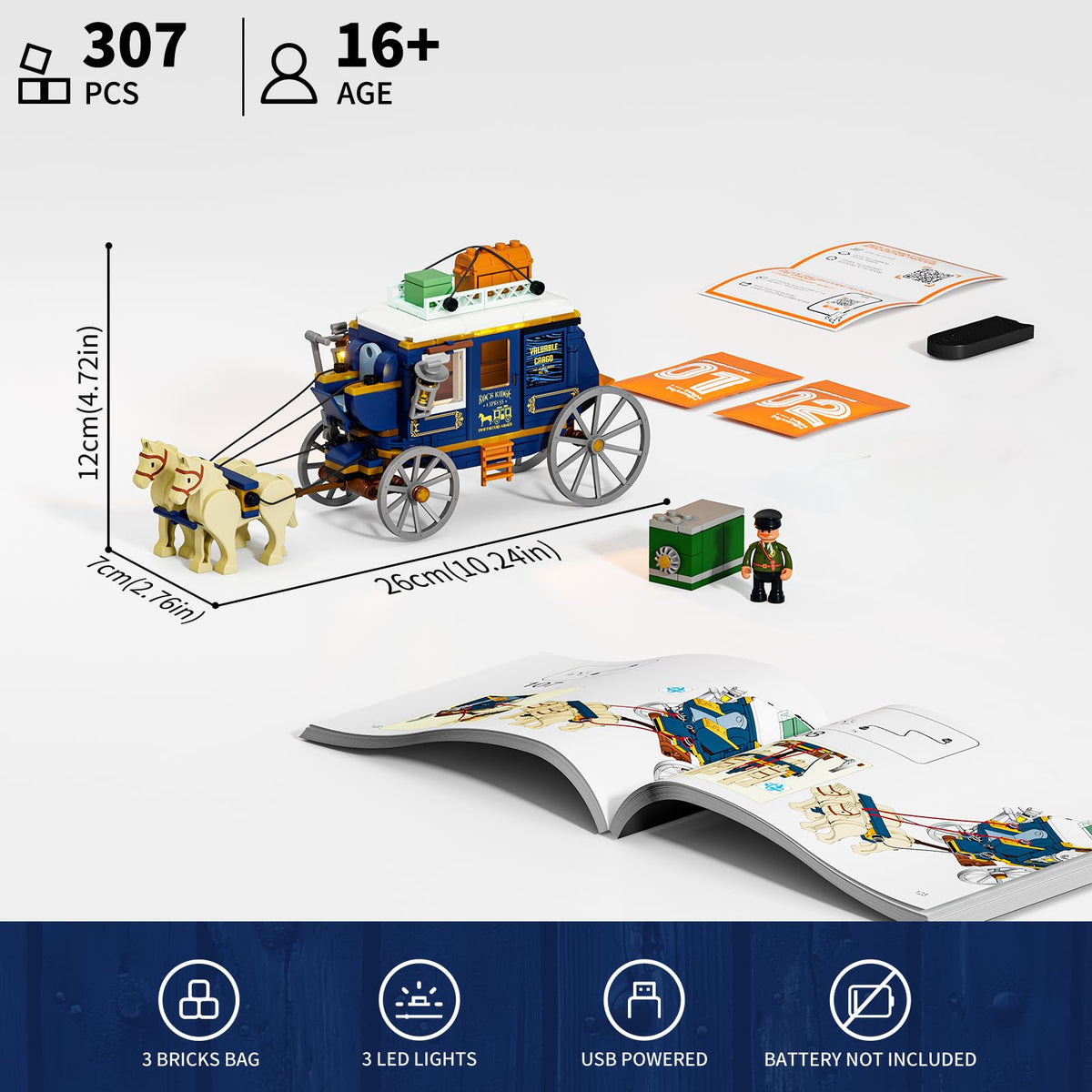 Lumibricks Western Bank Set compatibility enables expanded frontier displays.