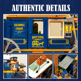Lumibricks Western Carriage and Horse features detailed craftsmanship for realistic frontier scenes.