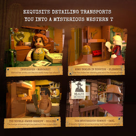 Lumibricks Western-Inn hidden clues hinting at a frontier mystery.