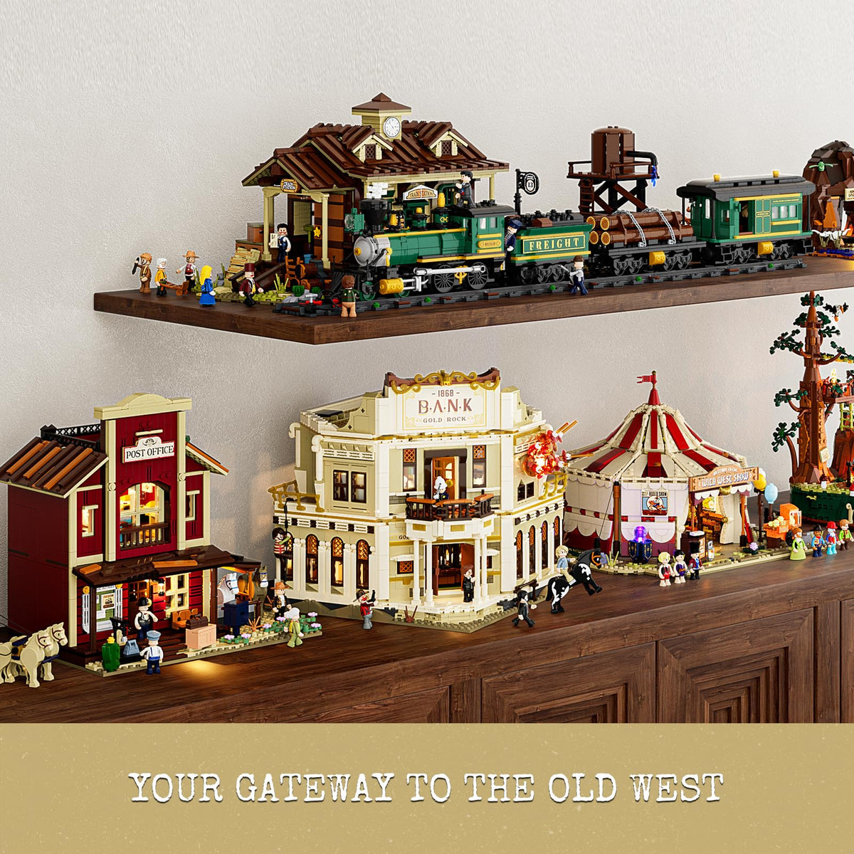 Lumibricks western-series-network links multiple sets for extended storytelling.