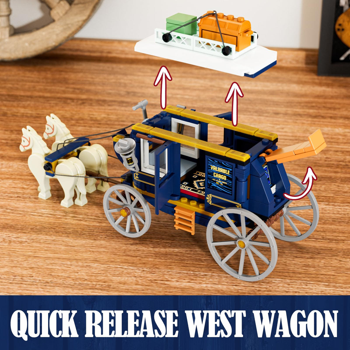Lumibricks Western Stagecoach Lighting Kit adds dramatic night ambience for role-play.