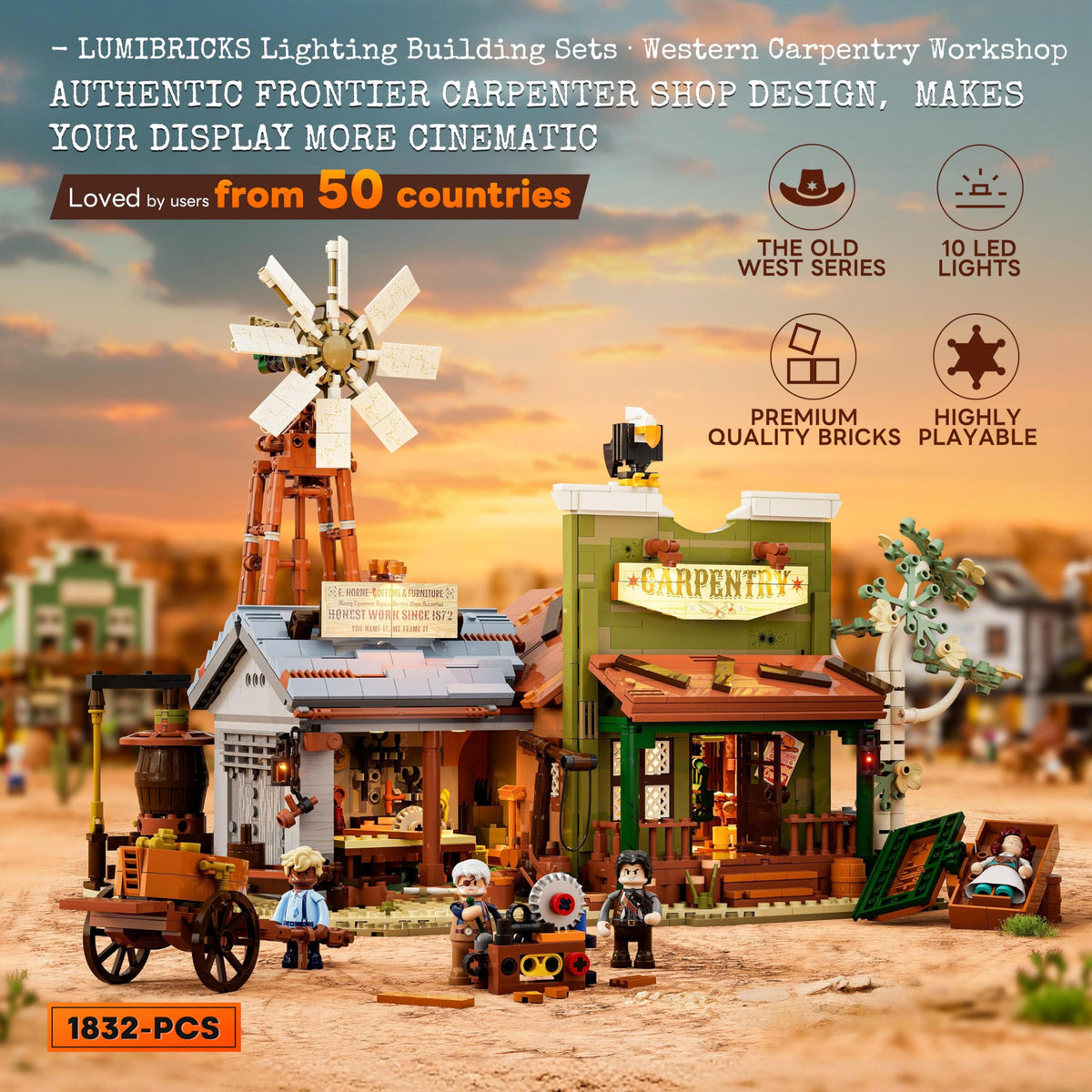 Lumibricks Western Workshop front facade showcases authentic western craftsmanship.