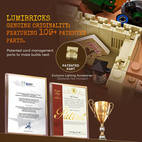 Lumibricks Western Workshop side door slide enables interactive access.