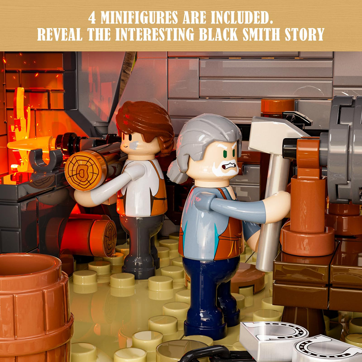Lumibricks Wild West wagon scene shows multi use display options