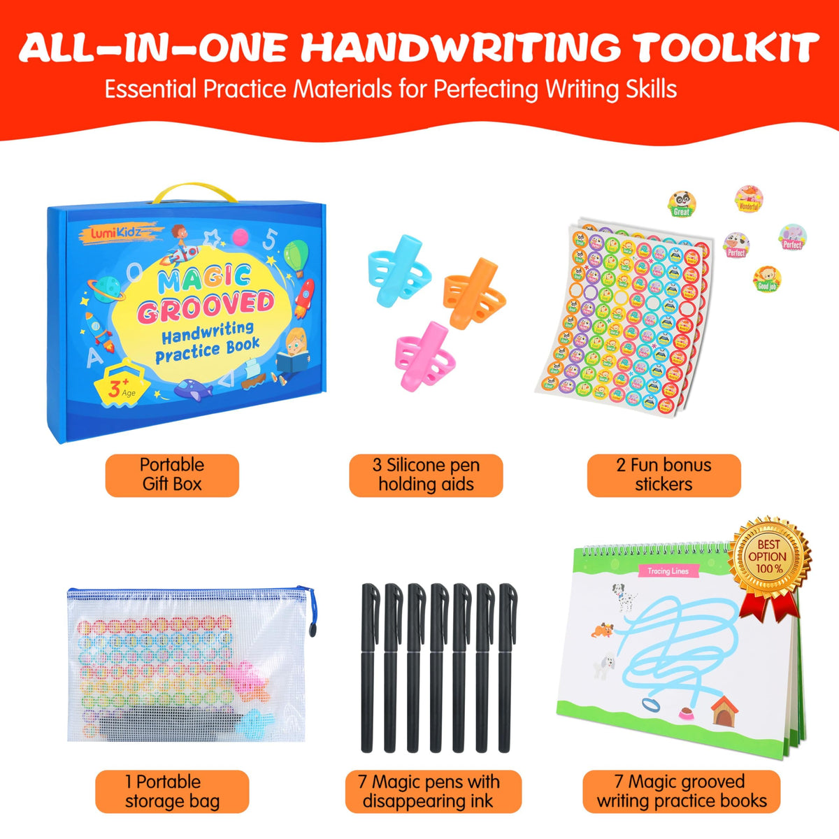 Lumikidz disappearing ink pens let kids practice repeatedly without waste.