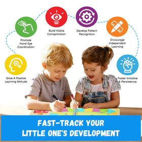 Lumikidz Busy Book fine motor activities page strengthens hand-eye coordination