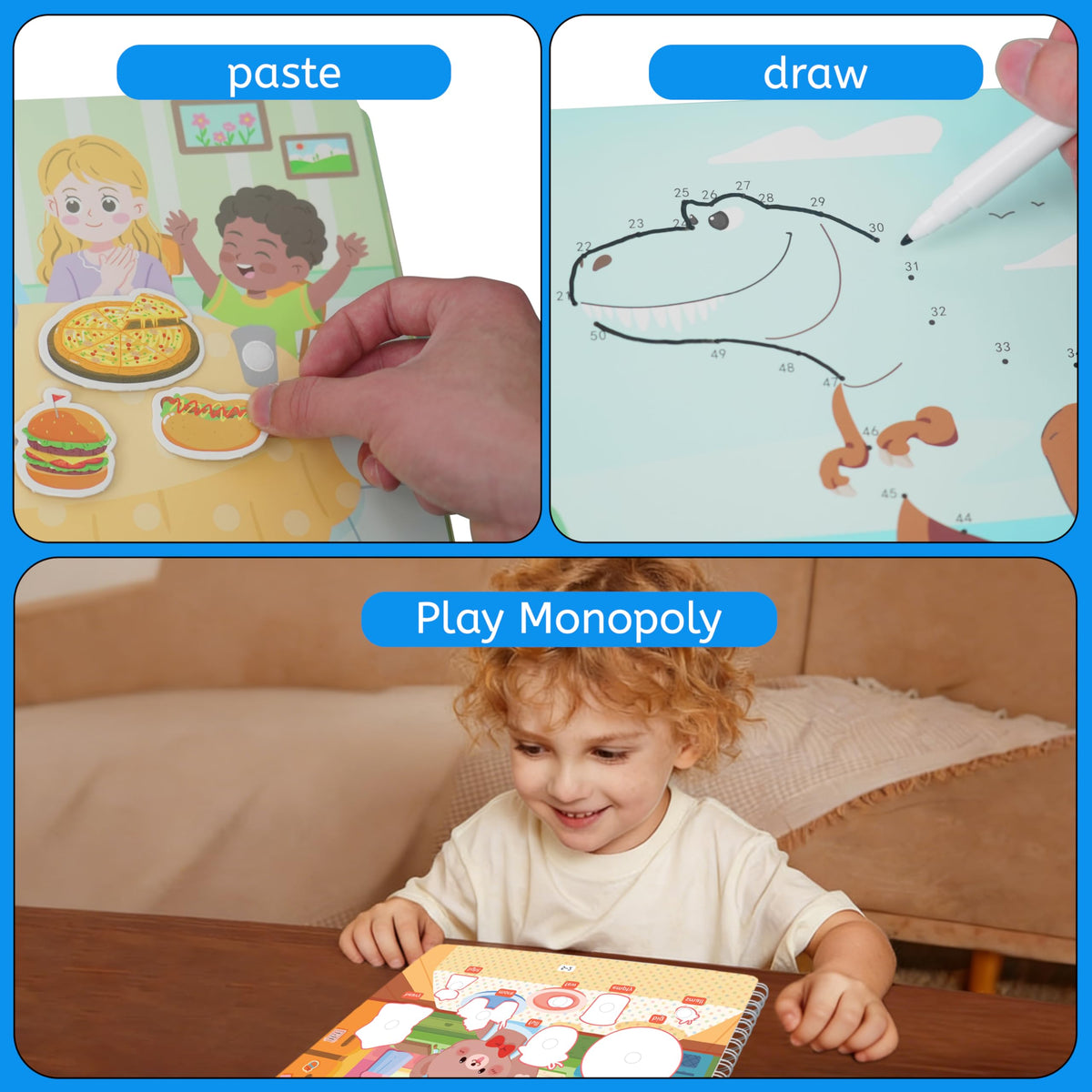 Lumikidz Busy Book portable travel design suitable for car rides