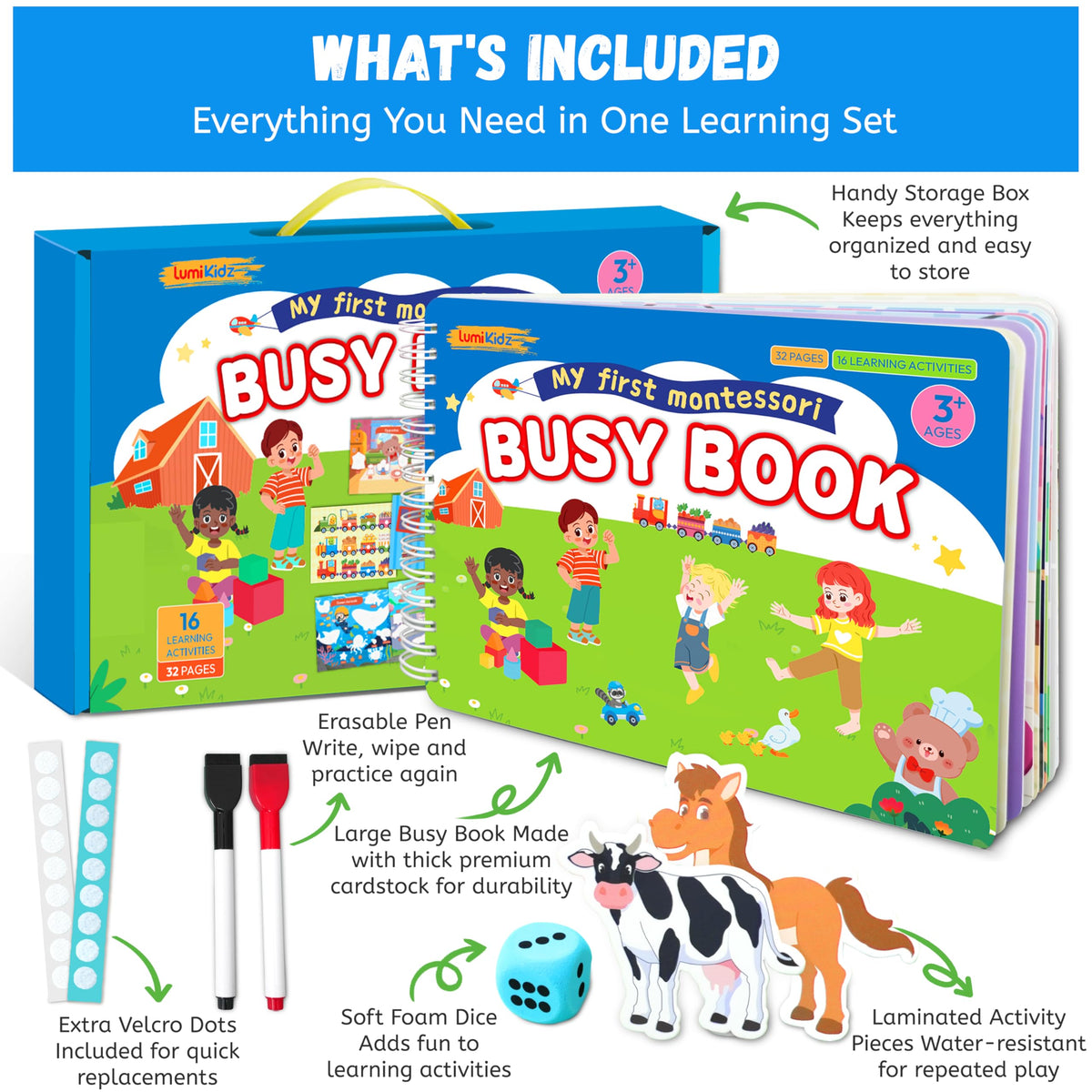 Lumikidz Busy Book shapes and colors page helps with sorting and discrimination