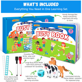 Lumikidz Busy Book shapes and colors page helps with sorting and discrimination