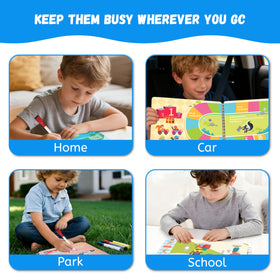 Lumikidz Busy Book pre-attached Velcro pieces save setup time