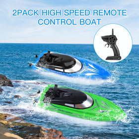 Lumiparty RC boat remote control two-pack with ergonomic grips