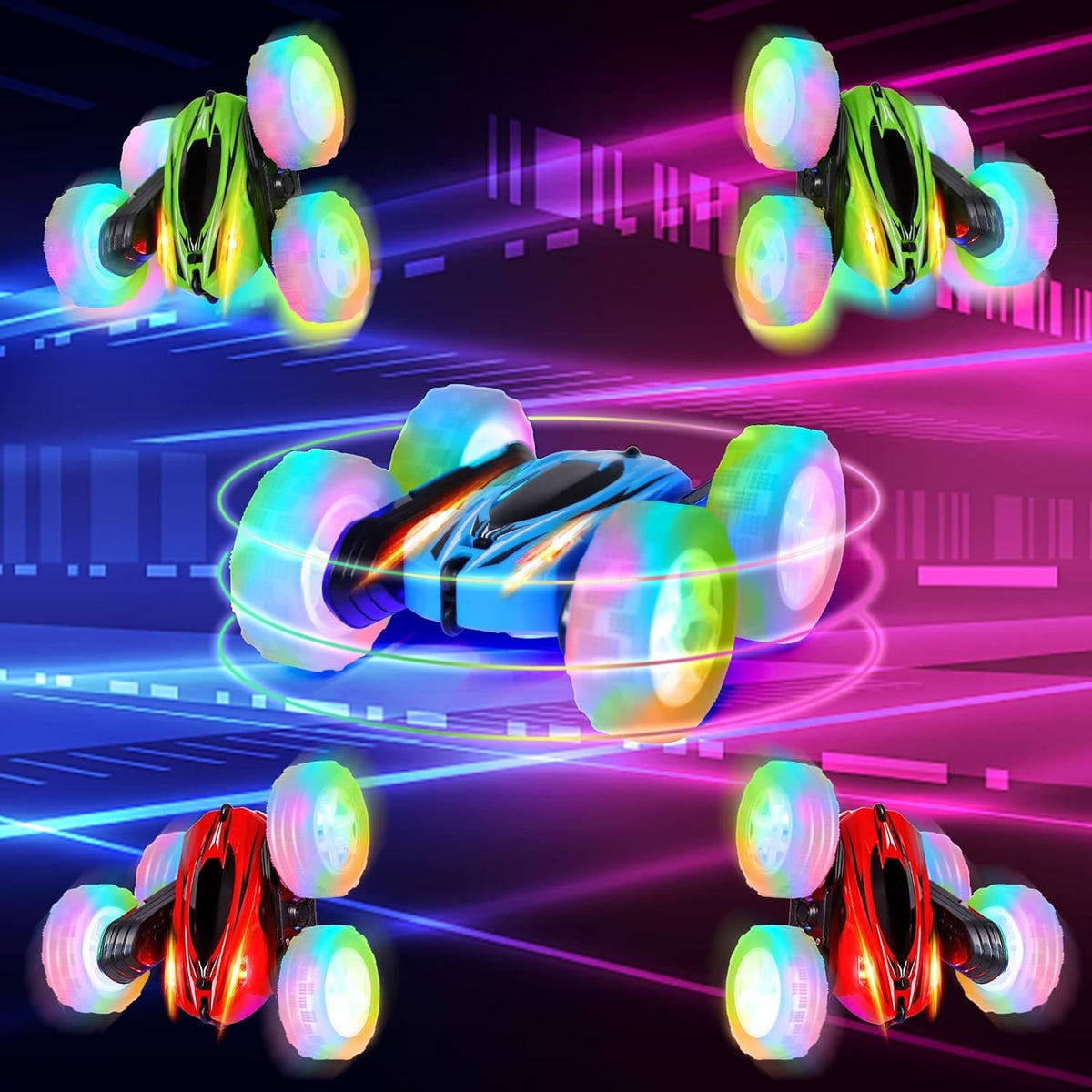 Lumiparty remote control with 2.4 GHz gives responsive action.