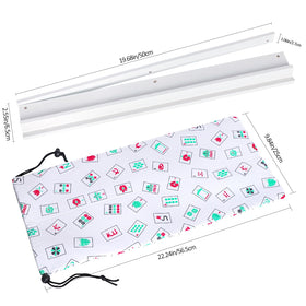 LUMIVIA white-printed drawstring bag protects racks during transport