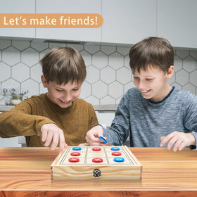 LumWuds ready-to-gift packaging makes this wooden game set a thoughtful present