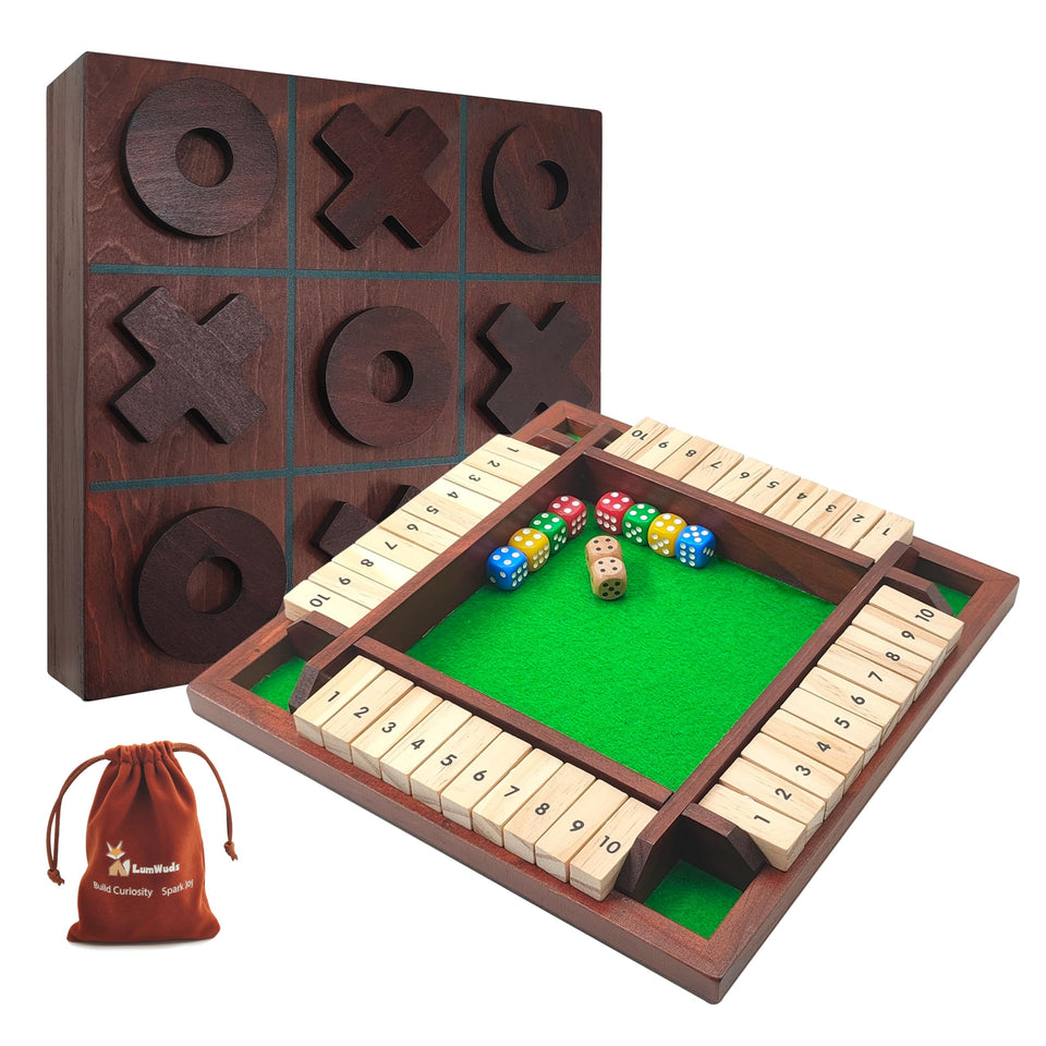 LumWuds wooden tic tac toe board for family game nights and friendly matches.