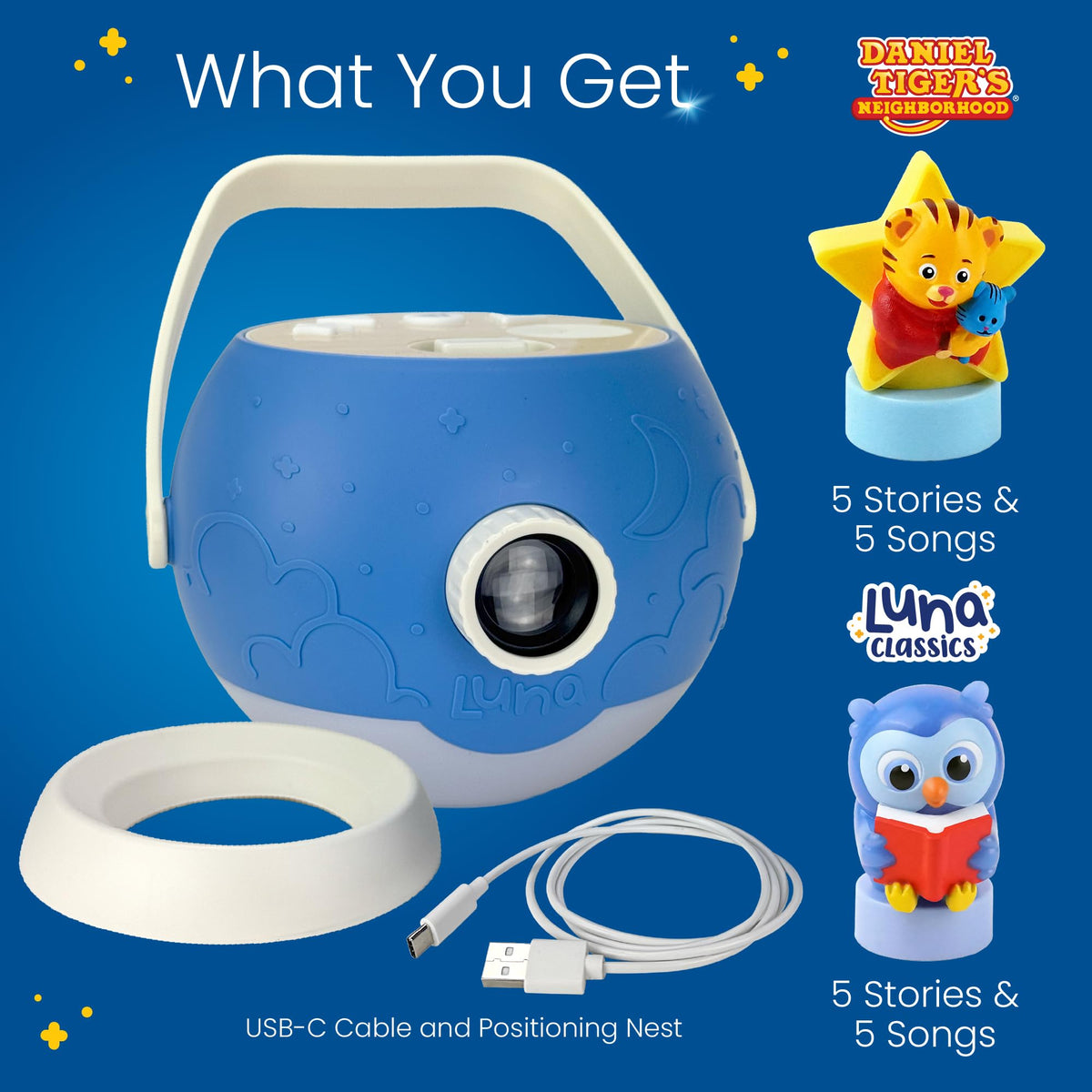 Daniel Tiger stories and songs with Luna StoryTime invite cozy evenings.