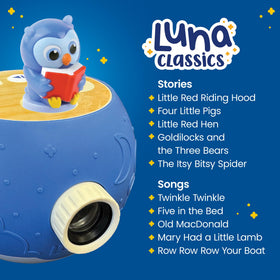 Luna StoryTime includes ten songs to accompany gentle storytelling sessions