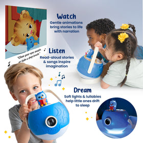 Screen-free storytelling with Luna StoryTime offers independent play and visuals.