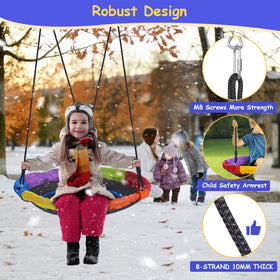 Lunafun heavy-duty steel frame offers lasting backyard support.