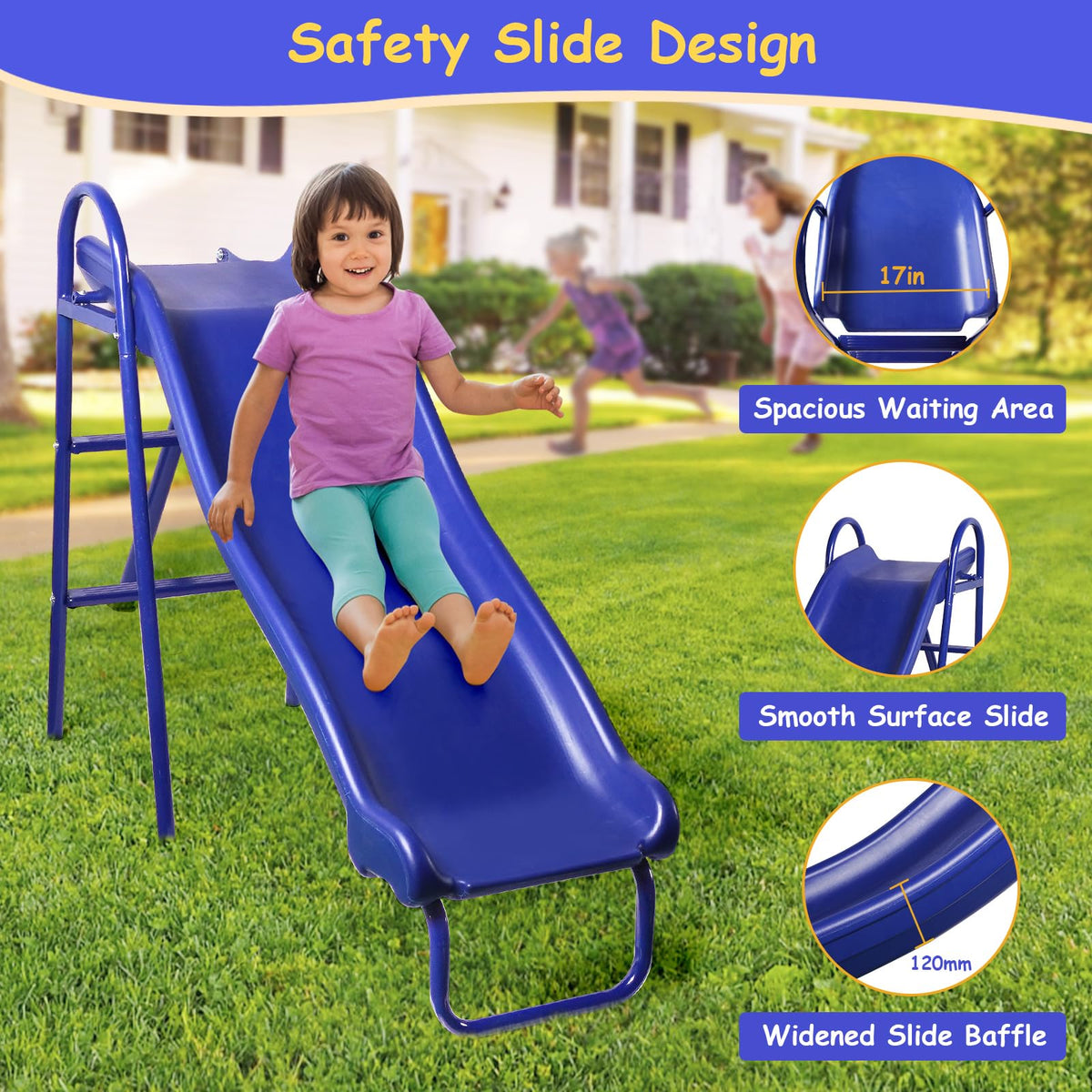 Lunafun powder-coated finish resists weather and scratches.