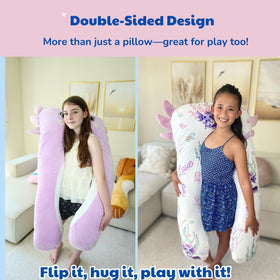 LUNAMIRA Axolotl pillow has a removable washable cover for easy cleaning.