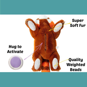 Lunapuer Snugglekid Red Panda weighted layout helps balanced support during lounging.