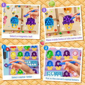 Luneetya wooden toy with smooth edges for safe play.