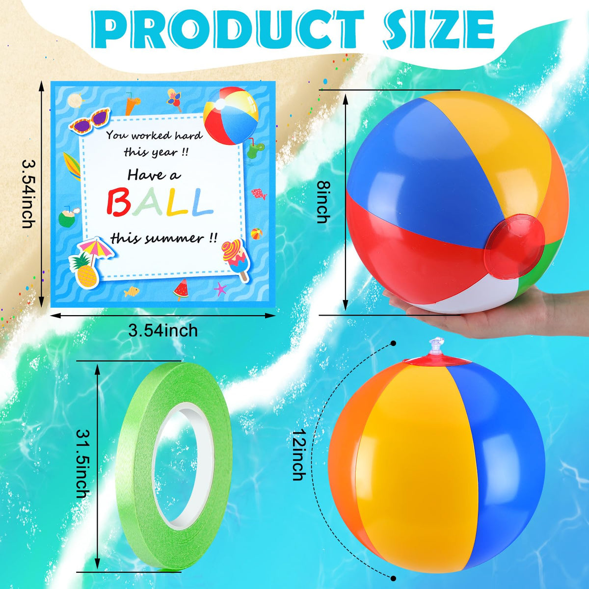 Lunmon 24-card messages set pairs with balls for end-of-year gifts