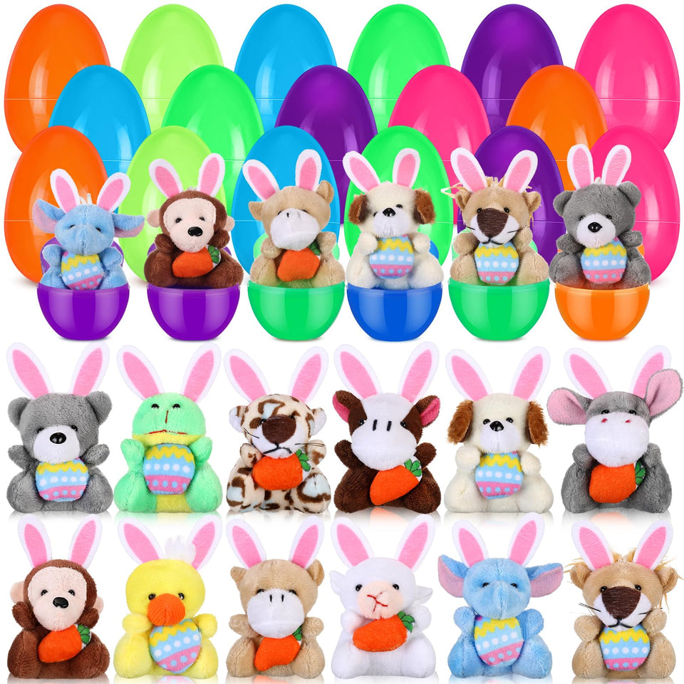 Lunmon Easter eggs filled with plush keychains for a candy-free celebration.