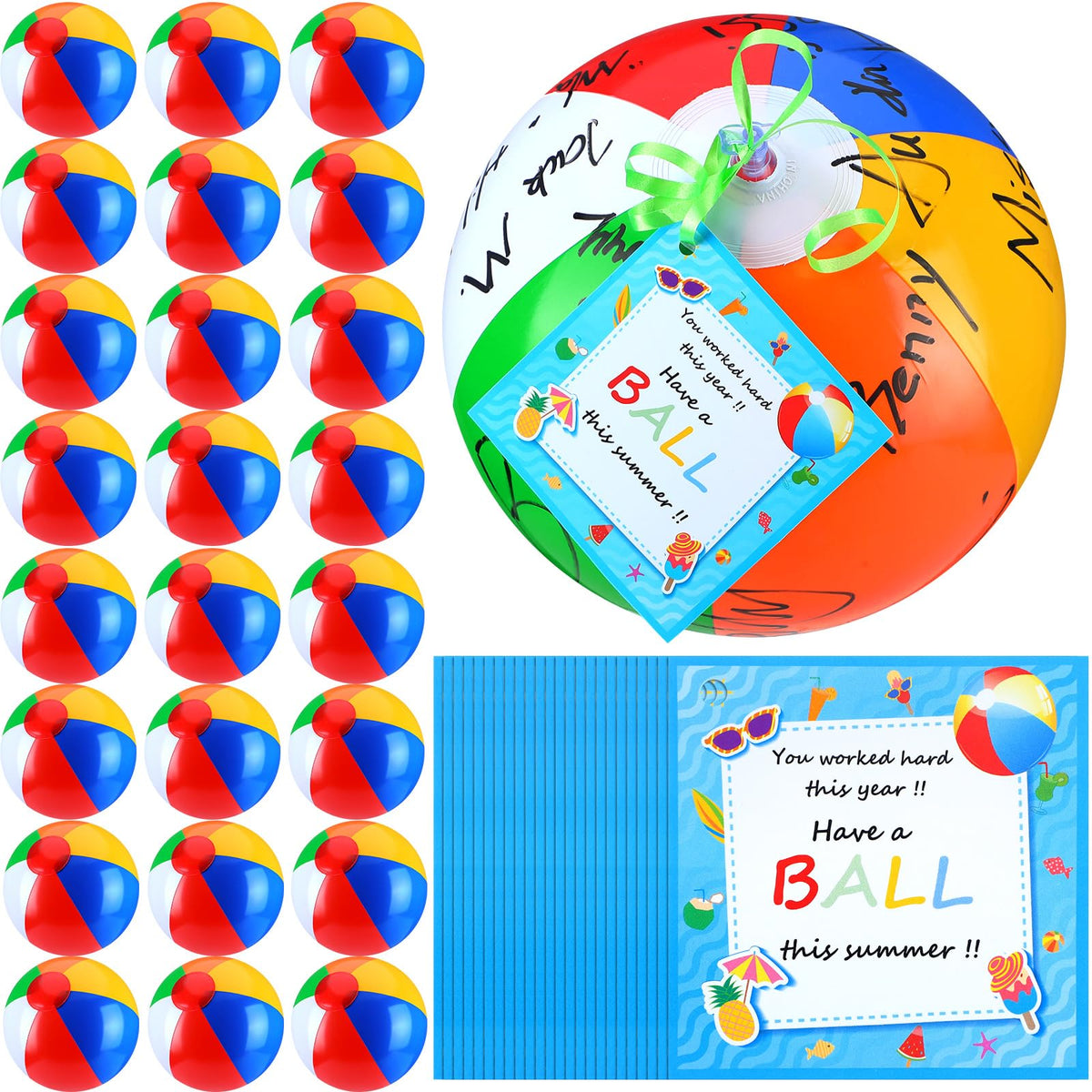 Lunmon graduation beach balls 12inch bundle ready for pool parties and gifting