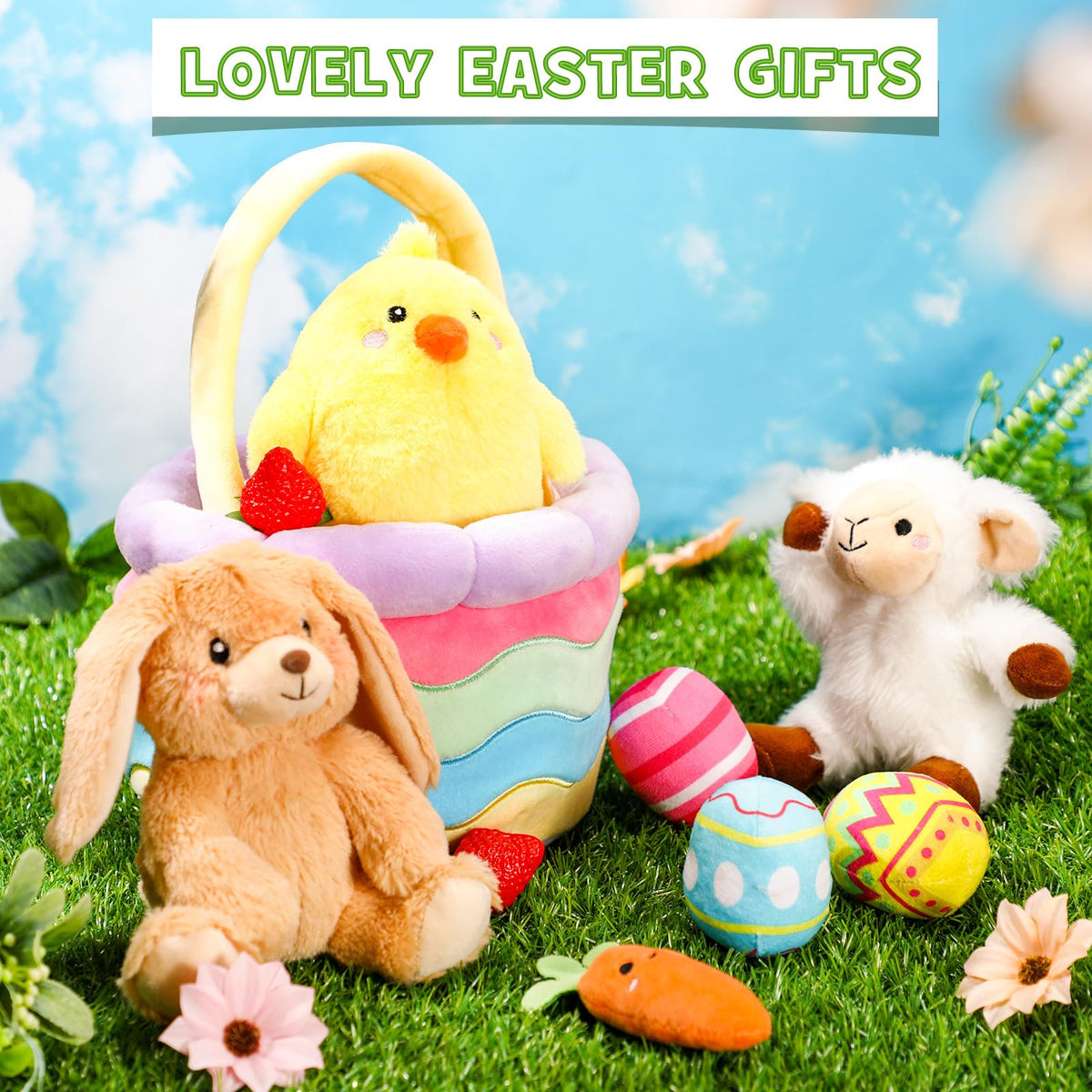 Lunmon plush lamb offering cute charm and cozy playtime moments.