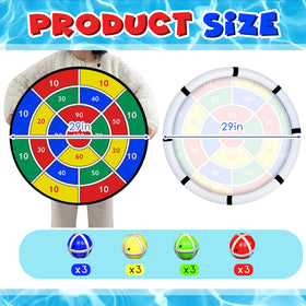 Lunmon Pool Dart Game Set includes 12 sticky balls for secure throws.
