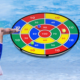 Lunmon Pool Dart Game Set 29-inch target for easier aim and scoring.