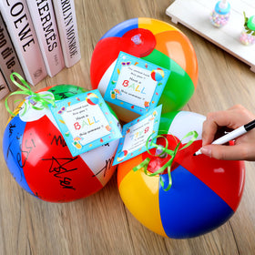 Lunmon rainbow beach balls brighten summer pool and luau events