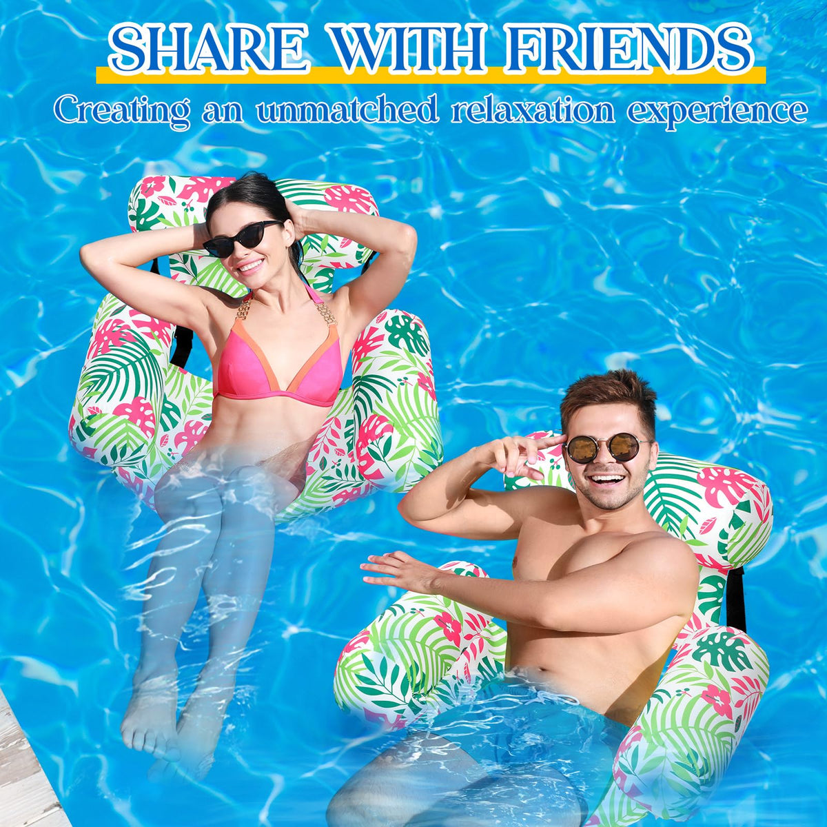 Lunmon tropical leaf pattern adds vibrant style to pool days.