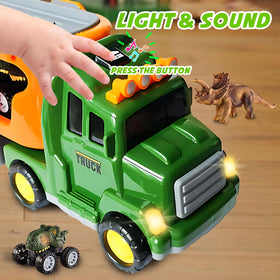 Lunoppy dinosaur mini cars for push-and-go driving fun.