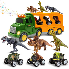 Lunoppy dinosaur truck set with figures invites imaginative play and storytelling.
