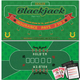 Lunorvexia double-sided poker mat Texas Hold’em side for versatile home games