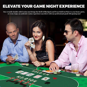 Lunorvexia poker mat party setup adds stylish casino vibe
