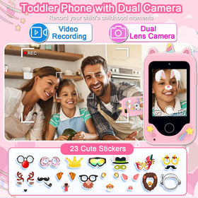 Luoba kids phone dual-camera setup enables quick selfies and memories.