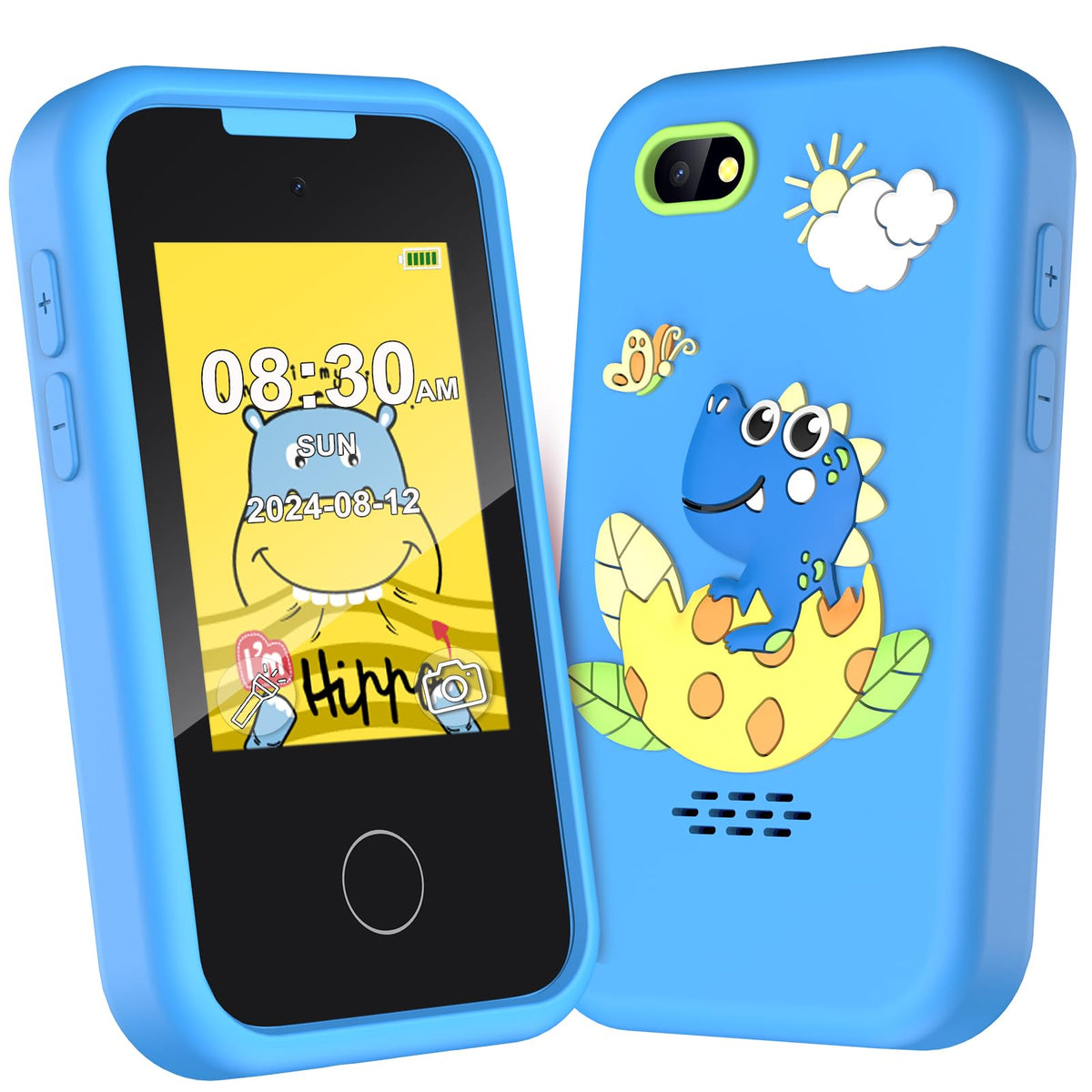 Luoba kids phone front view, kid-friendly design for easy learning