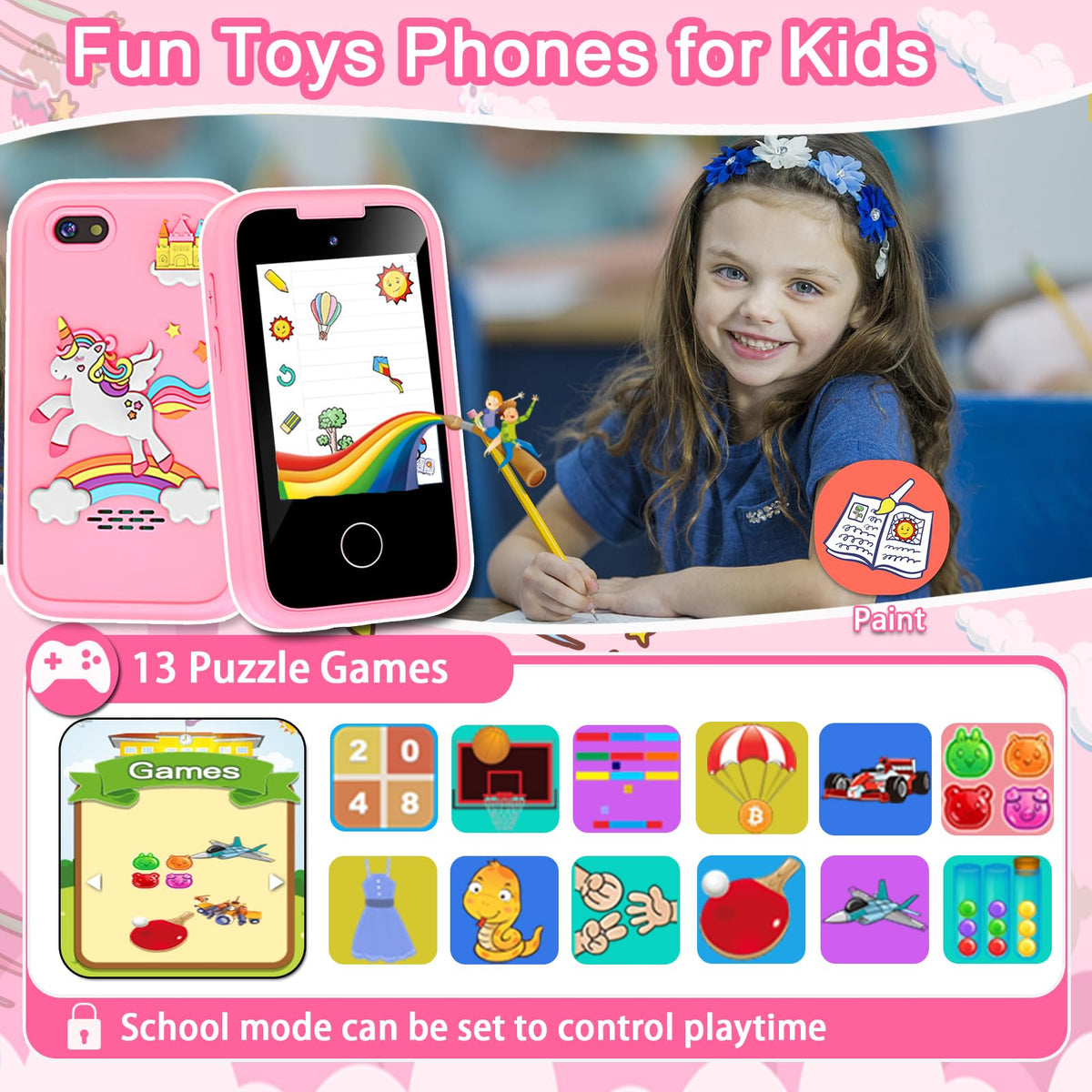 Luoba kids phone music player with built in songs