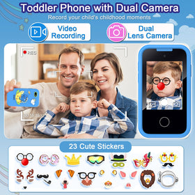 Luoba kids phone screen shows ABC learning and puzzle games