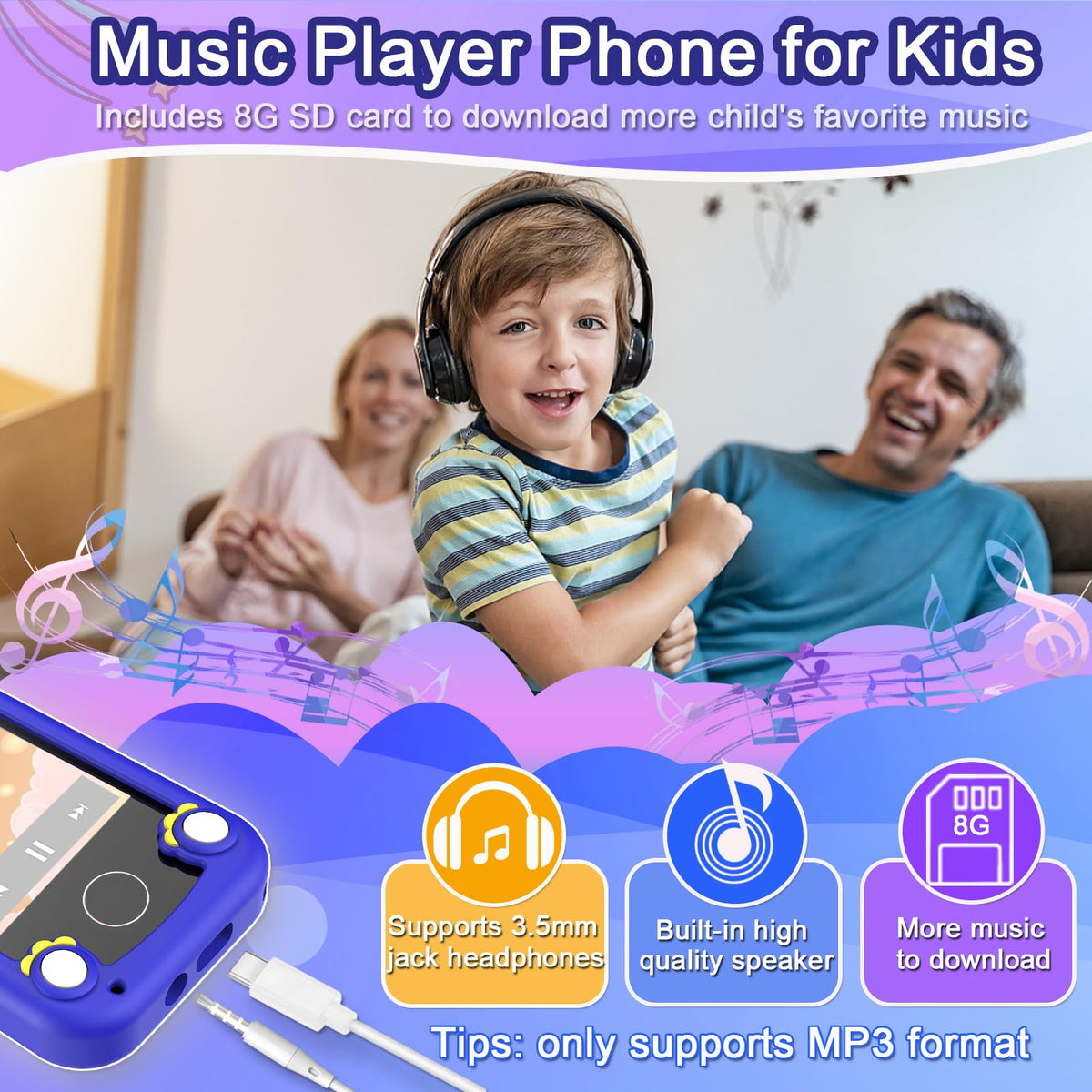 Luoba Kids Phone silicone case offering drop protection.