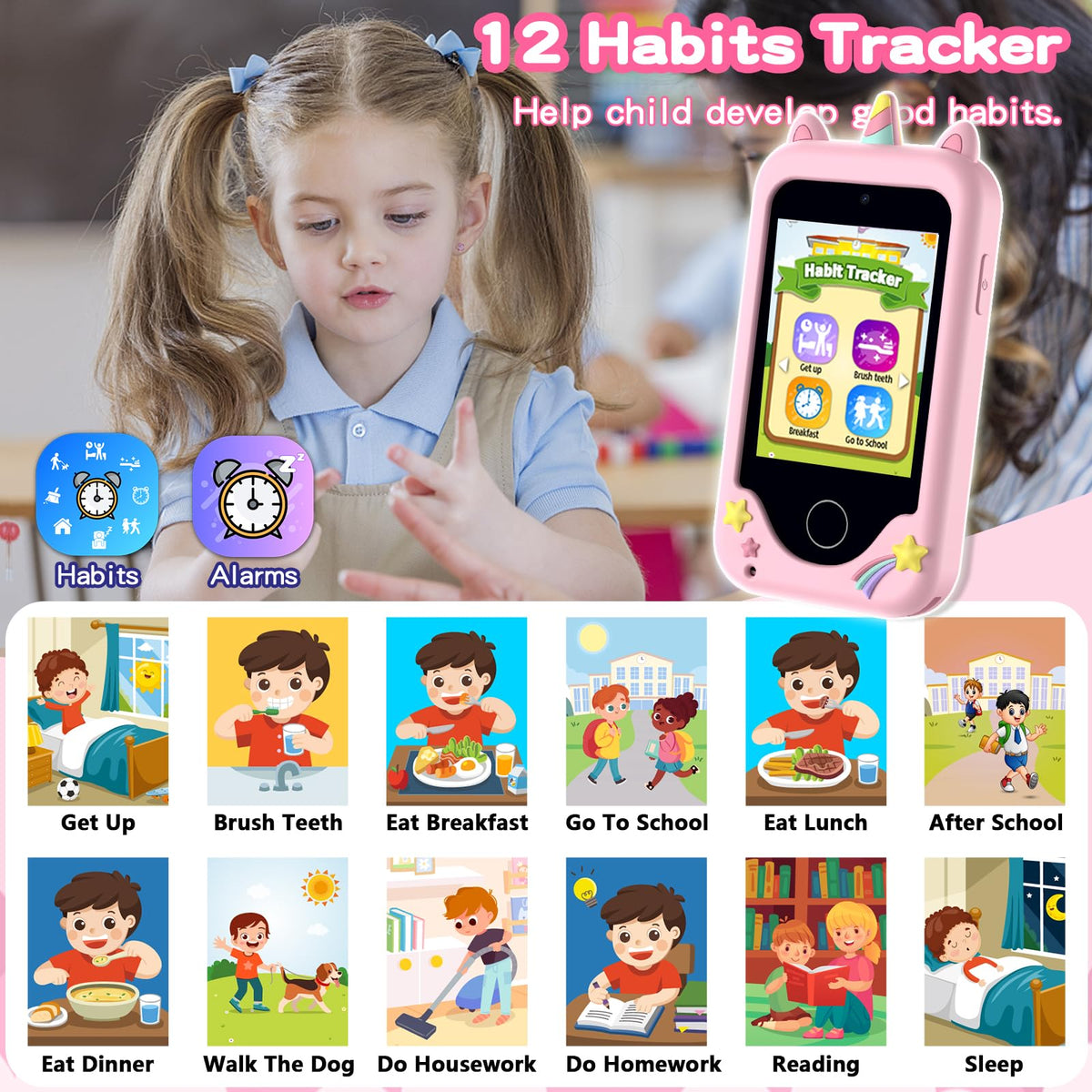 Luoba kids phone silicone case protects the device during play.