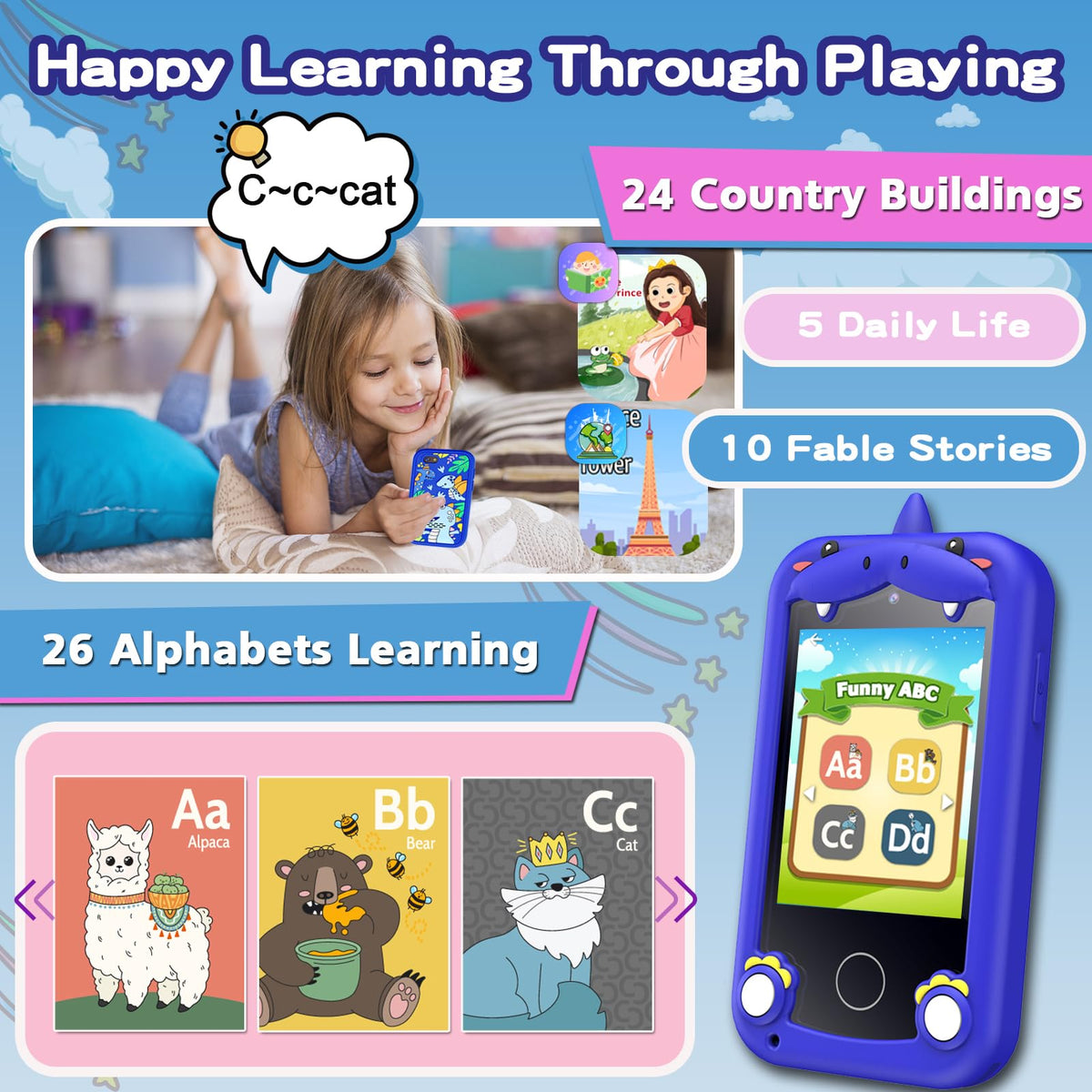 Luoba Kids Phone wallpaper collection with playful backgrounds.